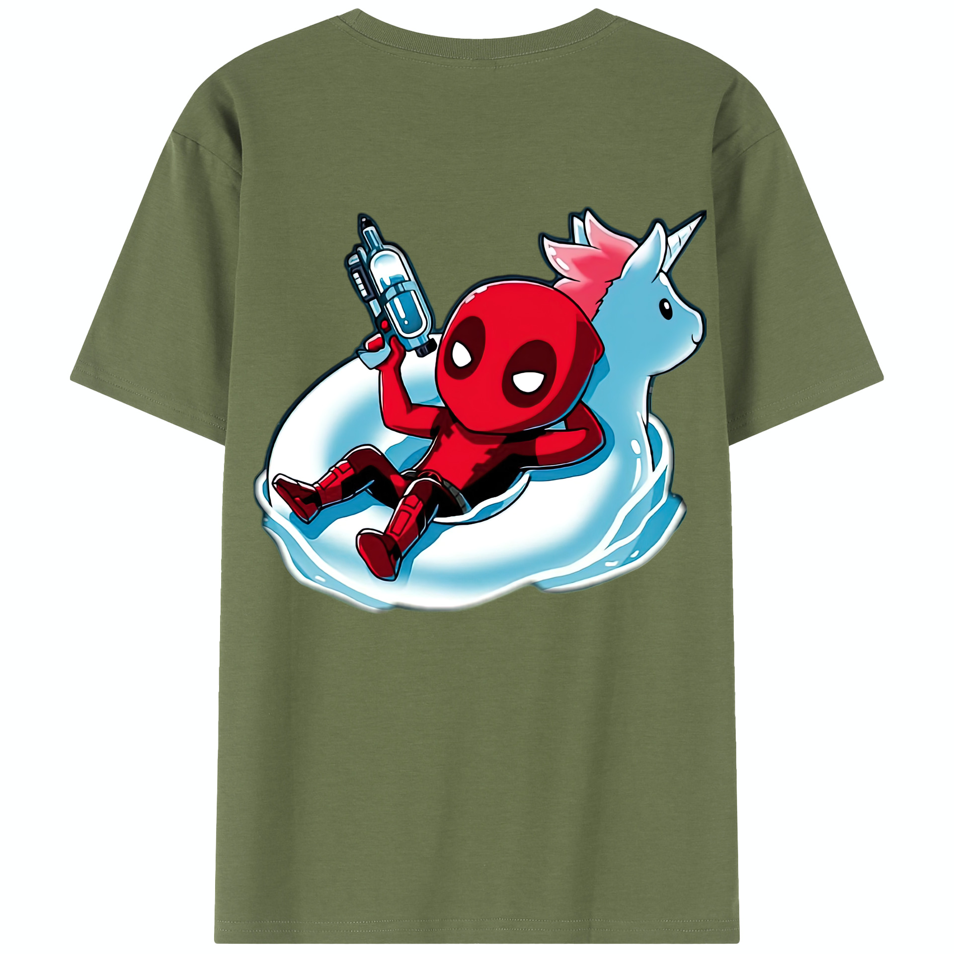 （画像用） Deadpool デッドプール 綿100％半袖Tシャツ（背面プリント）